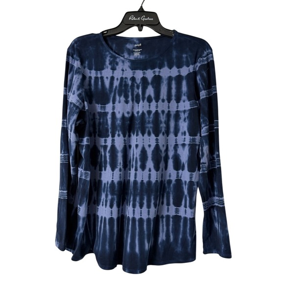 J. Jill Tops - NWT pure jill Long Sleeve Tie Dye J.Jill Womens Shirttail Tee Top Blouse Size L